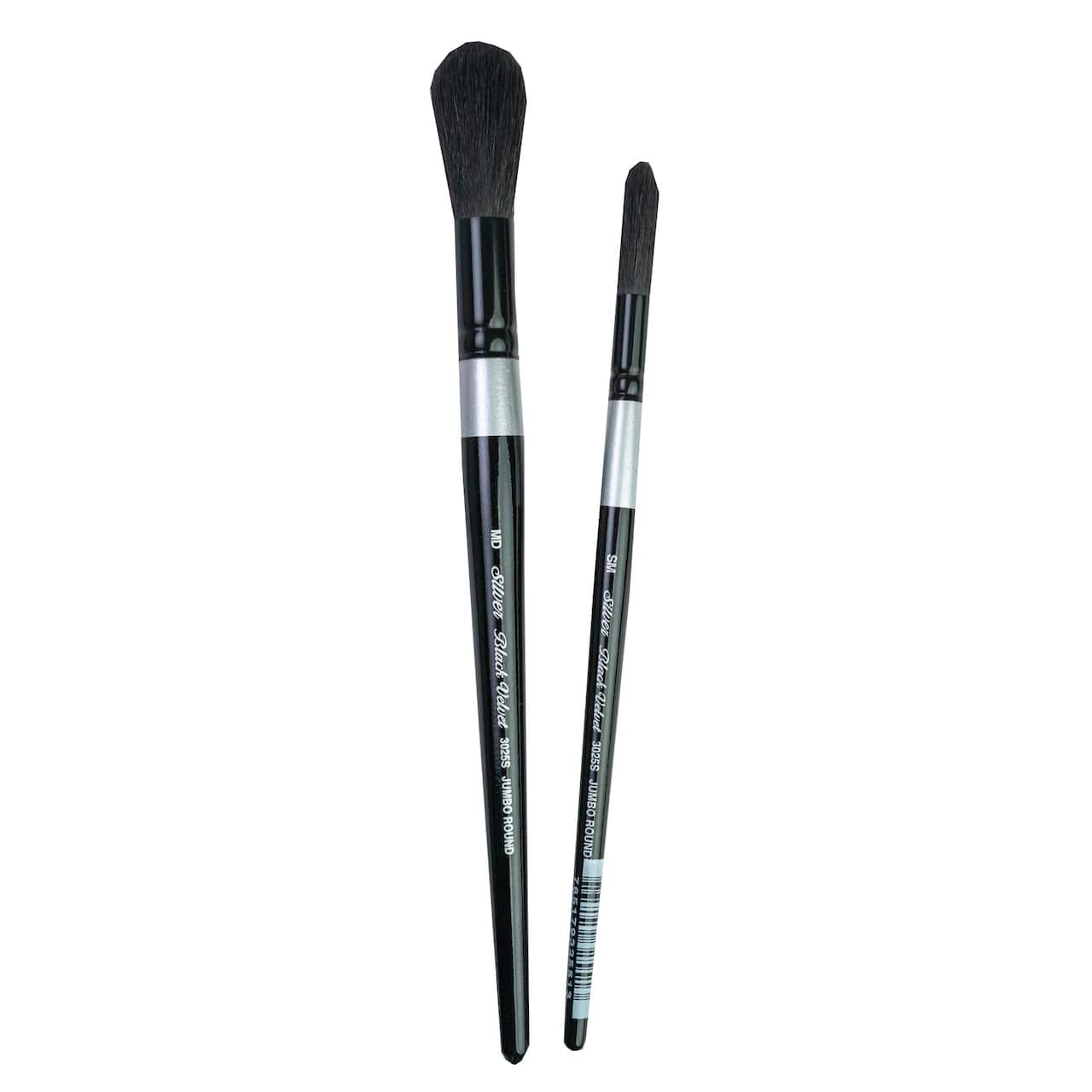 Silver Brush Limited Black Velvet® Jumbo Round Brushes Set